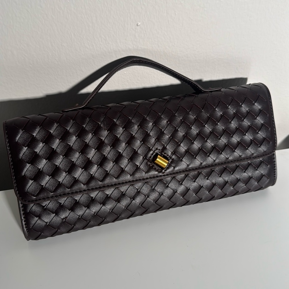 Brown woven bag